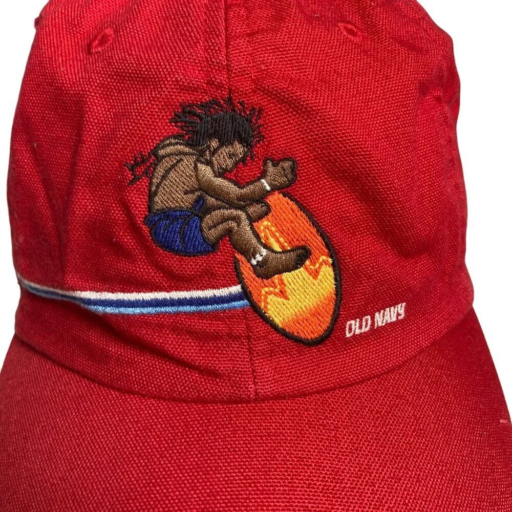 Vintage Y2K Old Navy Baseball Cap Surfer Surfboard Adjustable Strap Youth Large